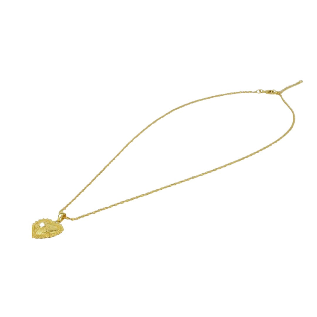 MY DORIS | Gold Moonstone Heart Eye Long Pendant Necklace