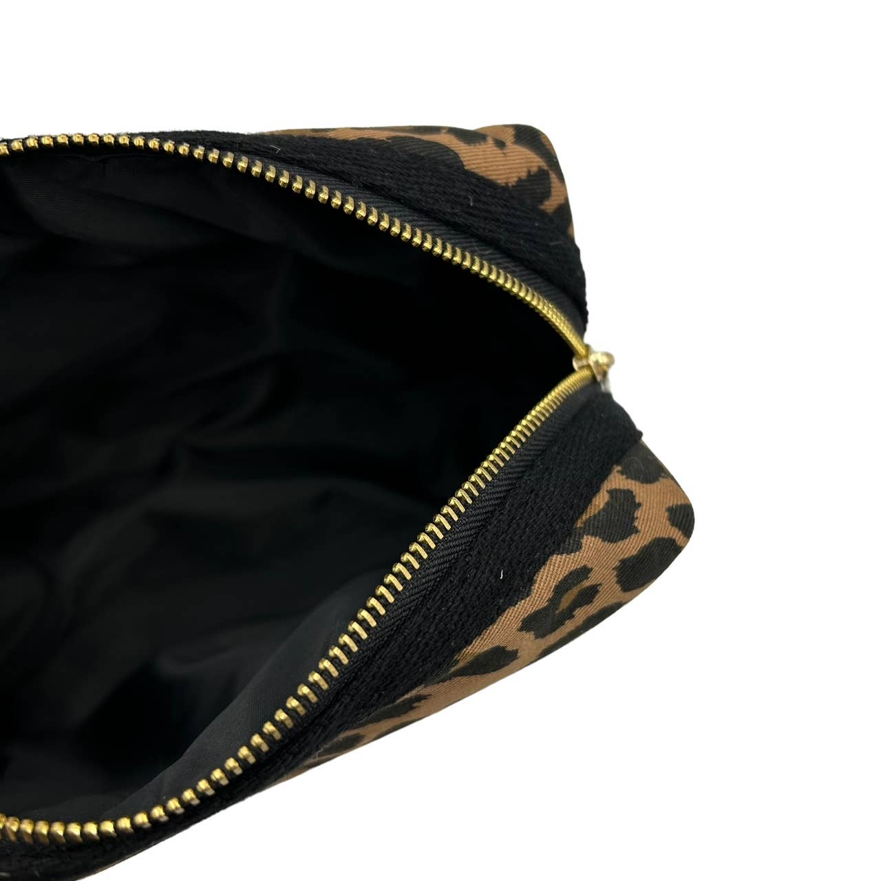 SIXTON | Small Leopard Print Make-Up Bag with Palm Pin