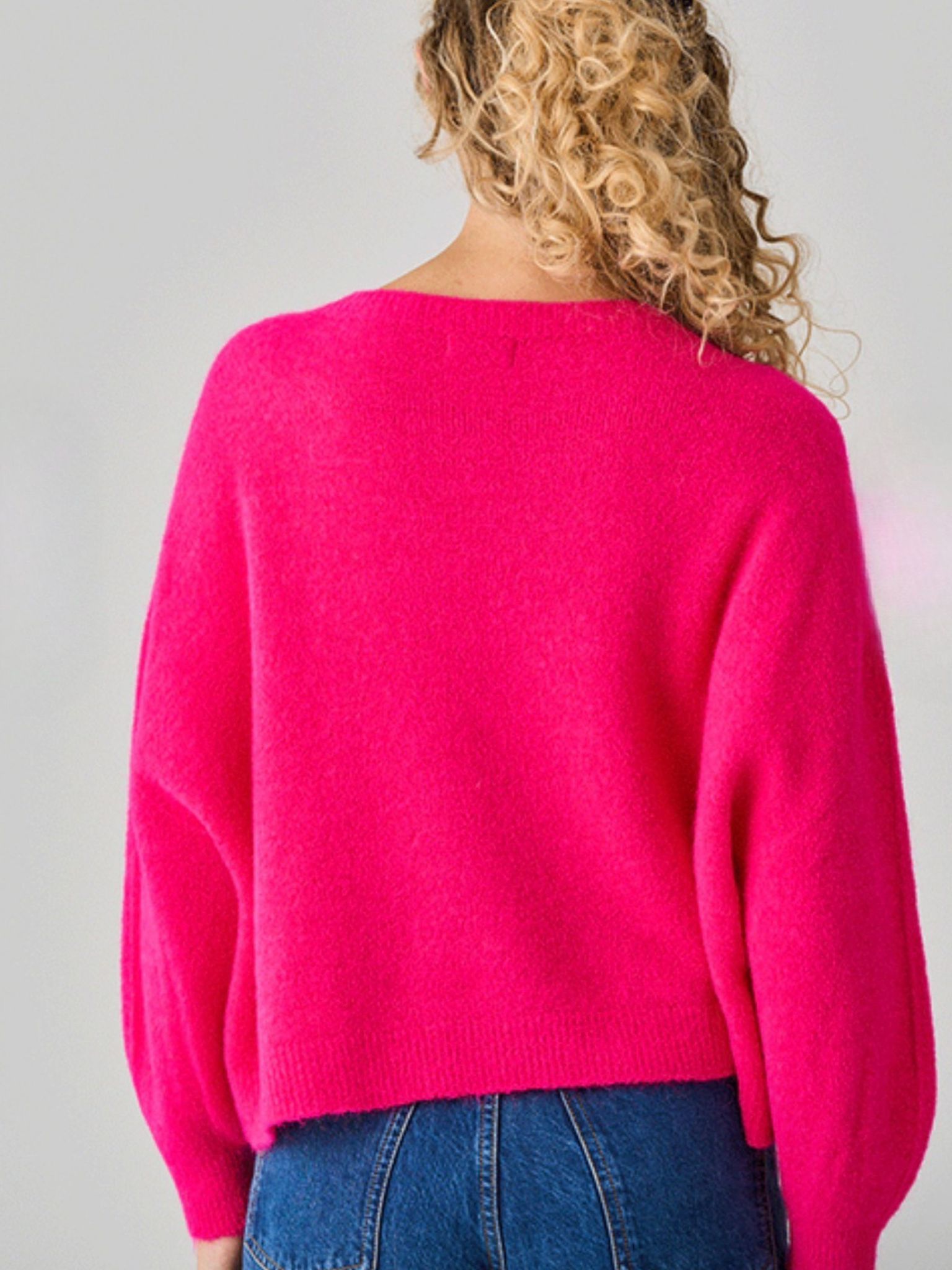 LUELLA Bettina Short Alpaca Jumper Dark Fuchsia