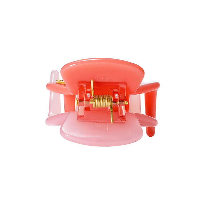 Coral Blush Claw Clip with Diamanté Lightning Bolt