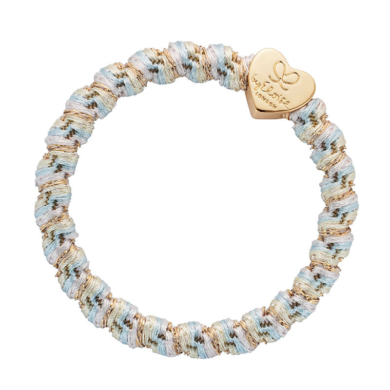 Blush Sands Woven Hair Band with Gold Heart