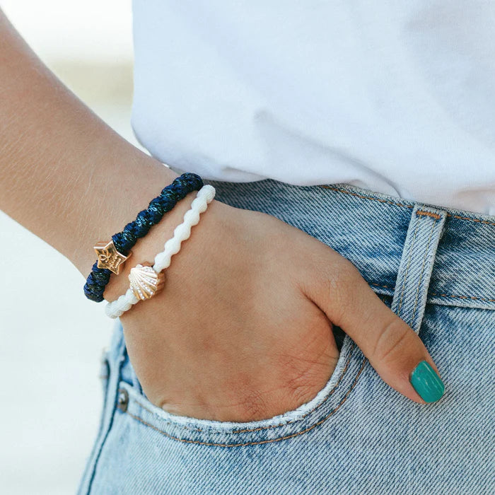 BY ELOISE London | Navy Woven Hair Band with Gold Star