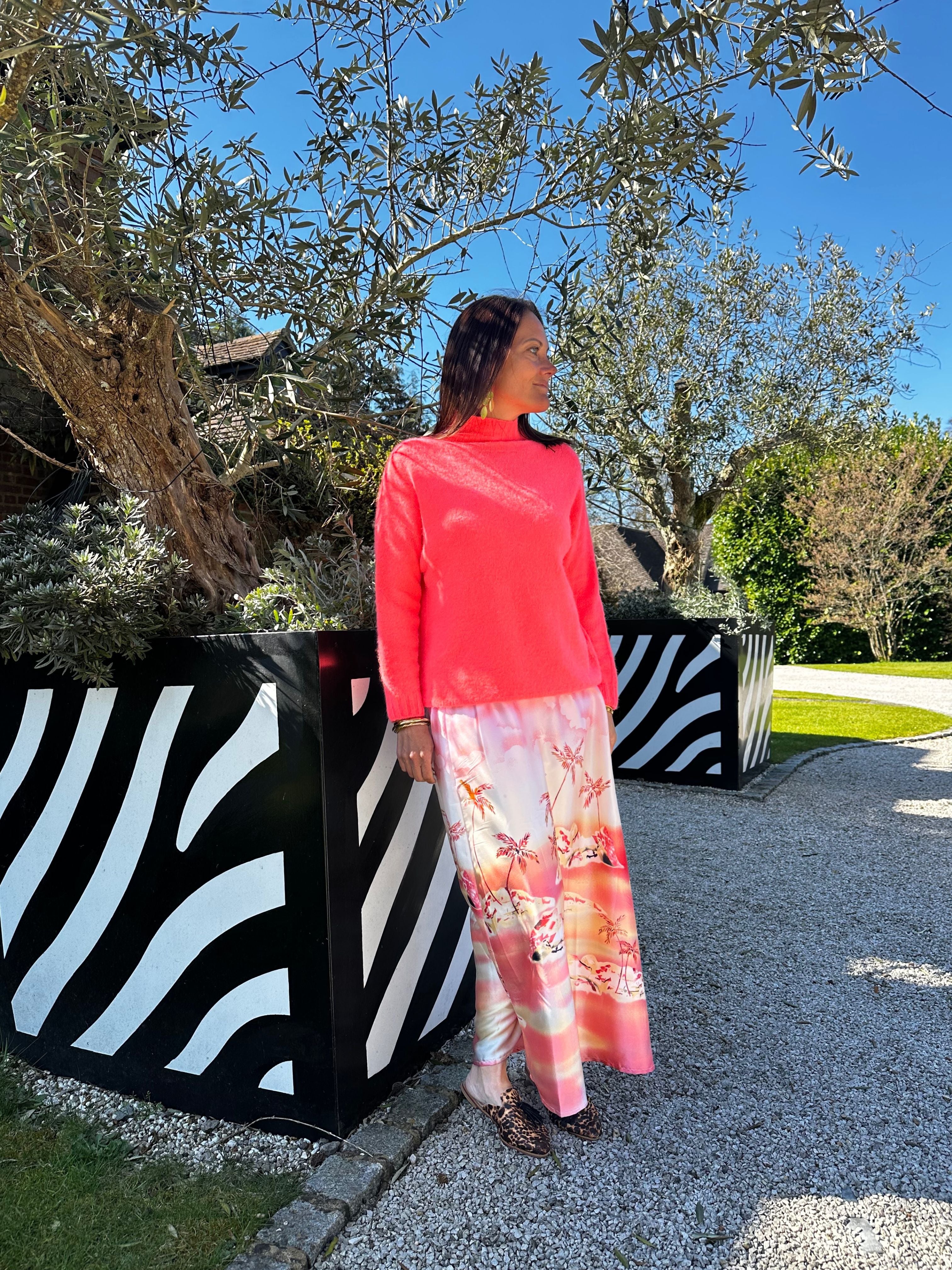 AN'GE | Robilou Pink Tropical Prink Skirt