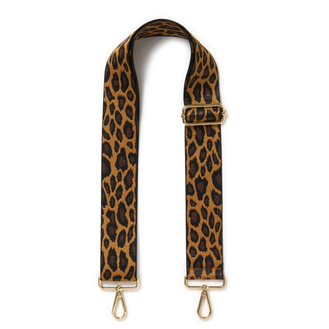 Tan Brown Cheetah Print Bag Strap