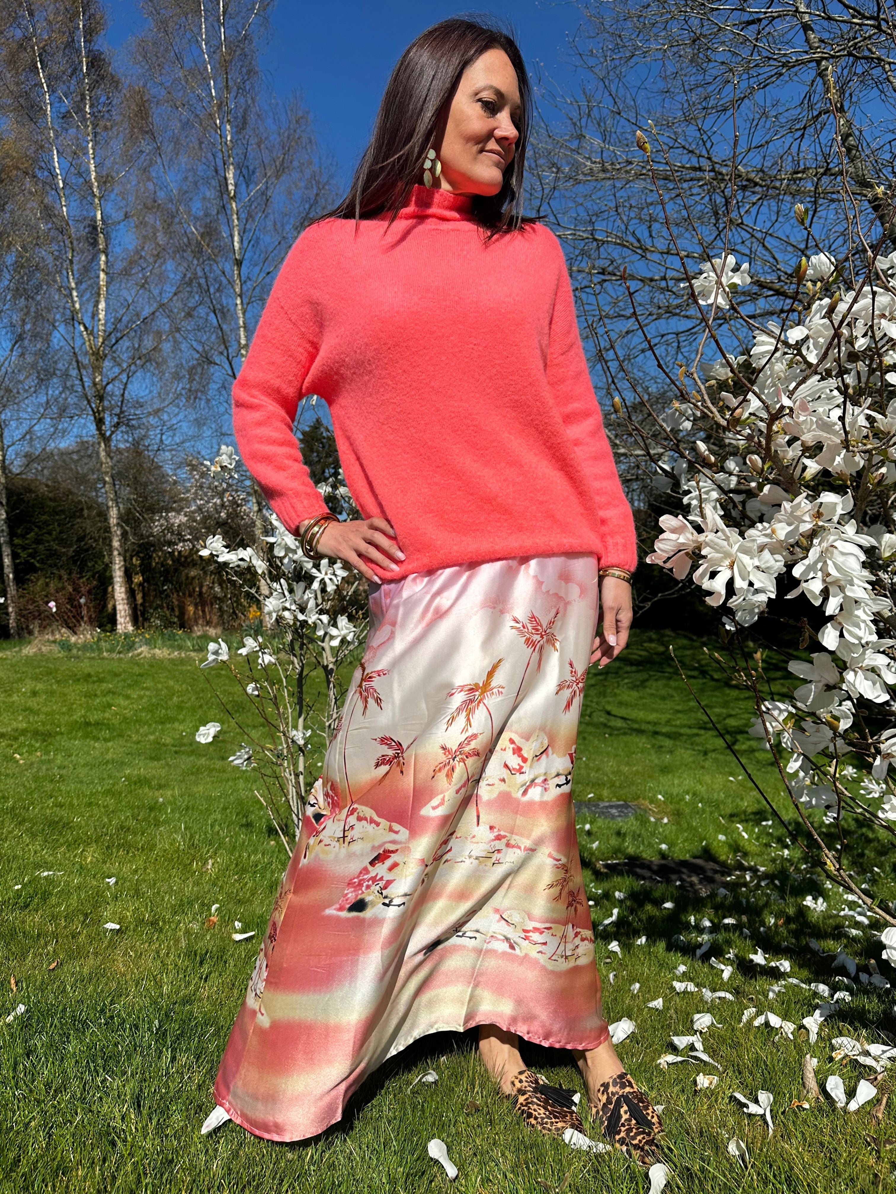 AN'GE | Robilou Pink Tropical Prink Skirt