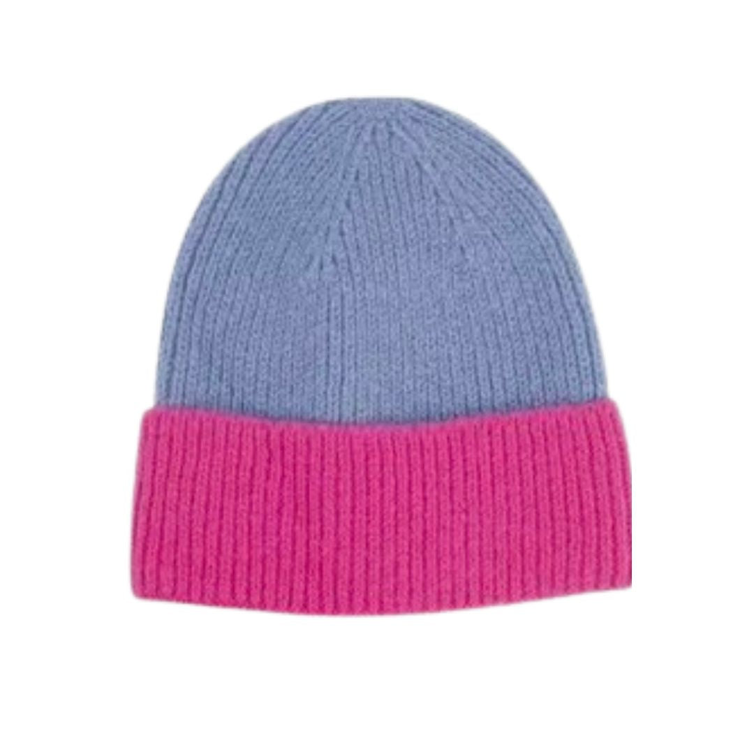 SARTA | Minnie Blue / Hot Pink Two Tone Beanie Hat