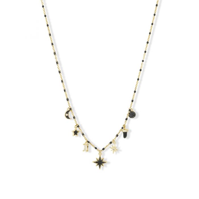 black enamel charm necklace ashiana london