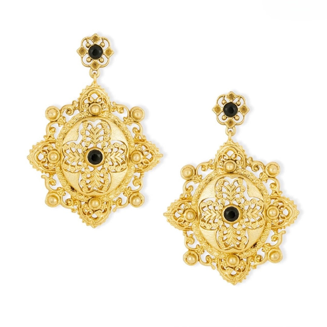 Fairbanks Filigree Gold Earrings