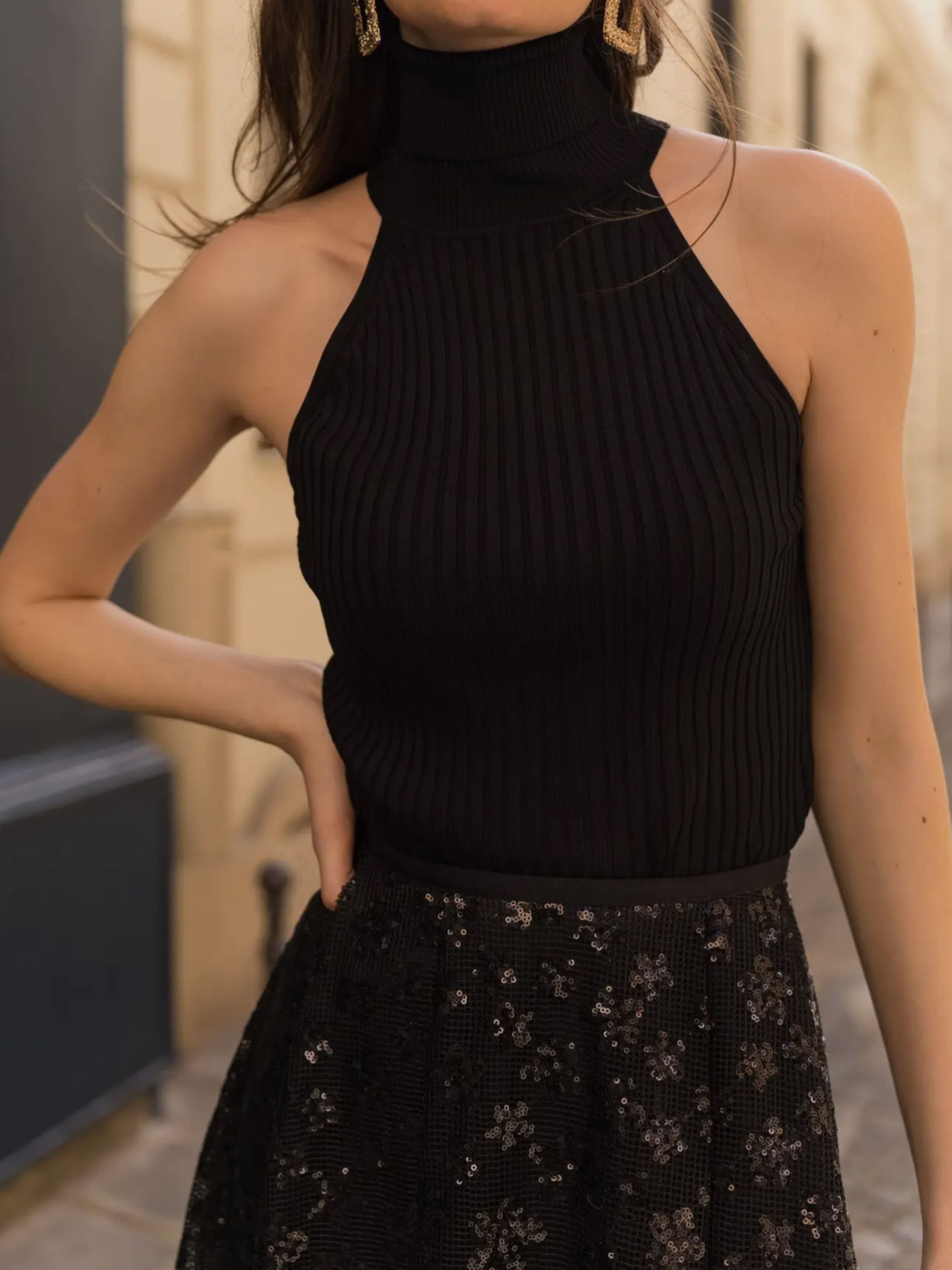 Glitter Tulle Black Skirt