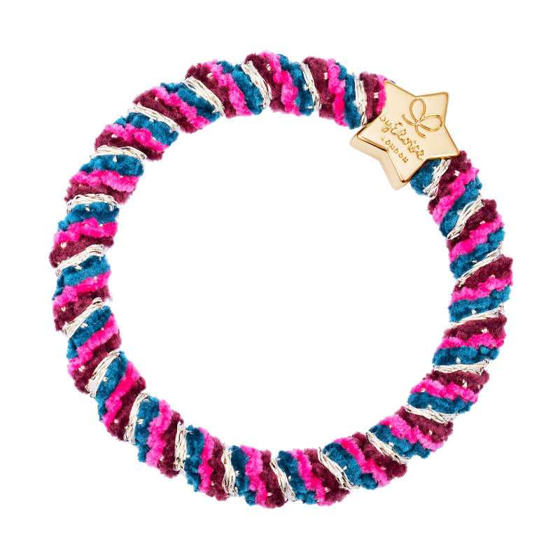 Woven Velvet Berry with Gold Star