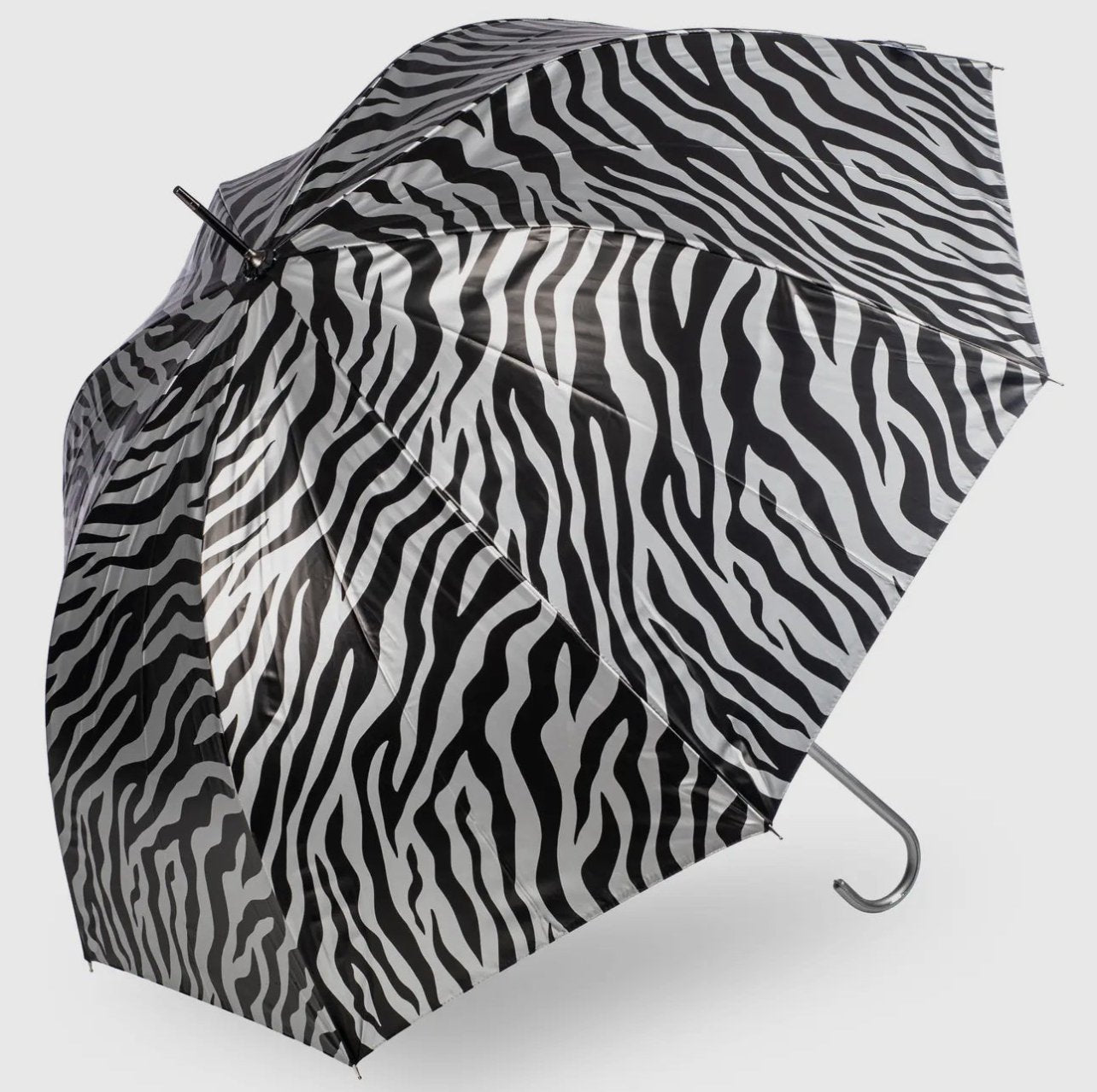 SOAKE | Zebra Print Metallic Gold Stick Umbrella