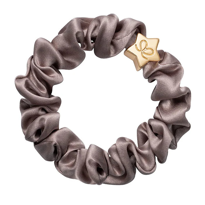 BY ELOISE London | Iced Latte Silk Scrunchie with Gold Star