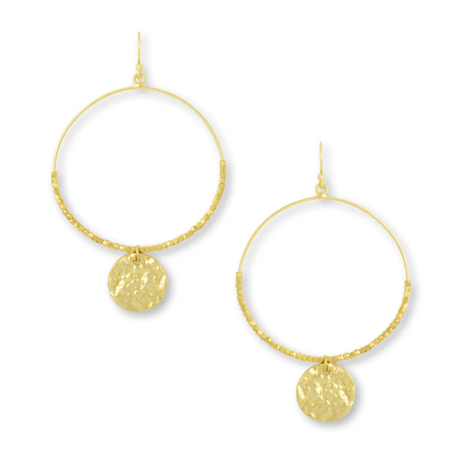 Large Gold Dominique Hoop Earrings