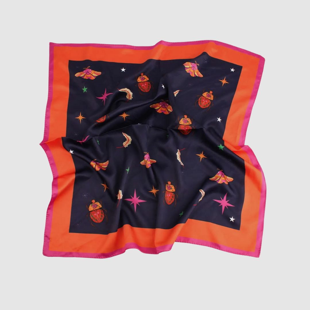 Moth and Beetle Silky Scarf