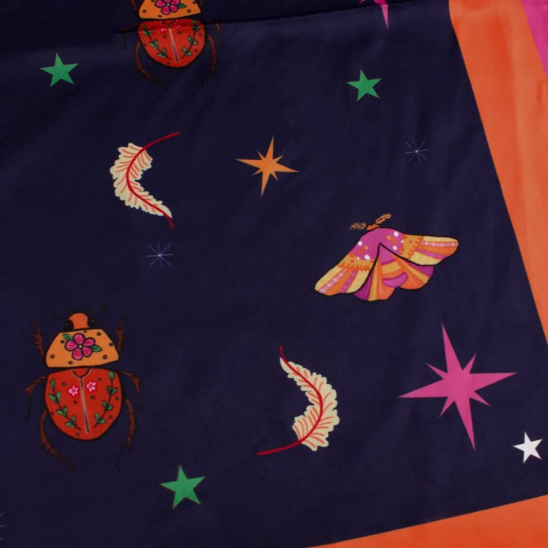 Moth and Beetle Silk Scarf My Doris