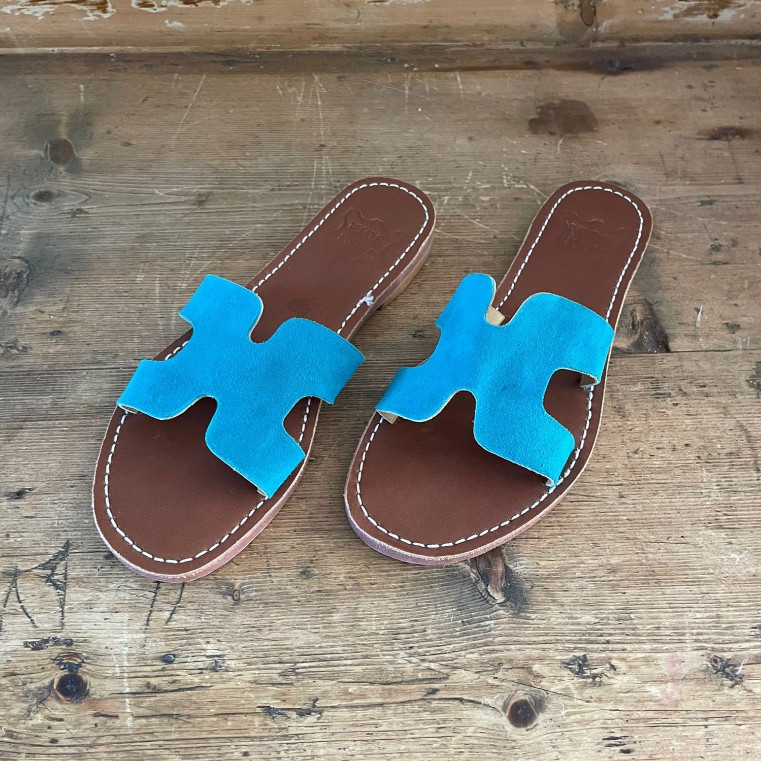 Moroccan Turquoise Leather Sandals
