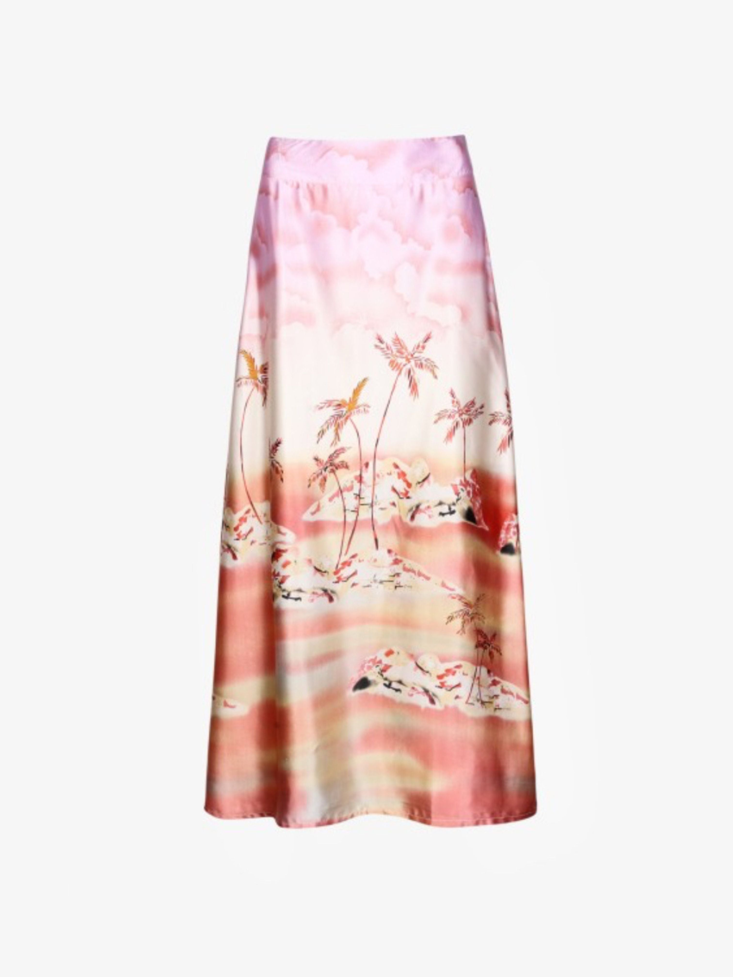AN'GE | Robilou Pink Tropical Prink Skirt