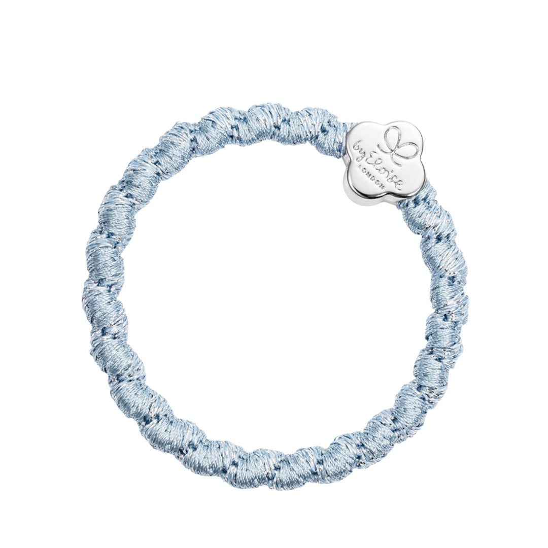 Silver Woven Faded Denim Hair Band By Eloise