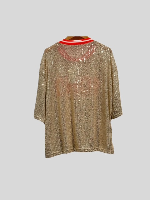 Soho New York Sequin Tee Orange