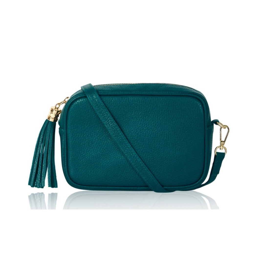 dark teal crossbody camera bag