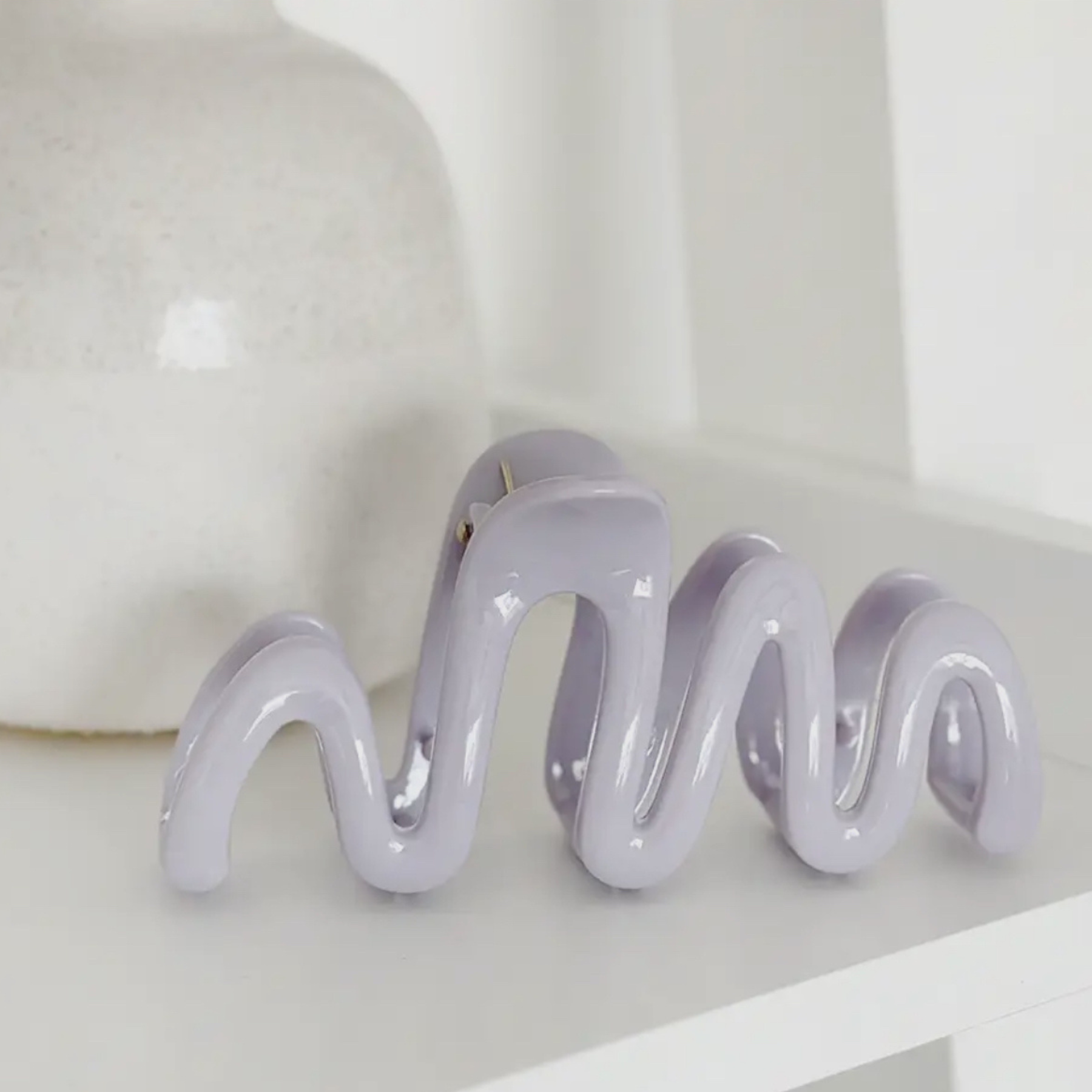 Lilac Squiggle Claw Hair Clip