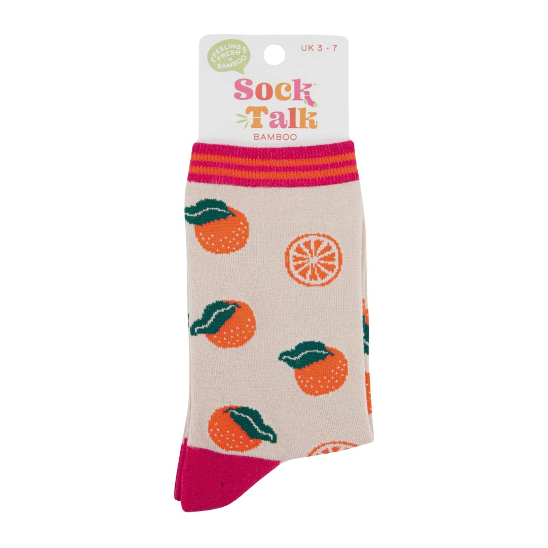 Women's Orange Fruit Socks