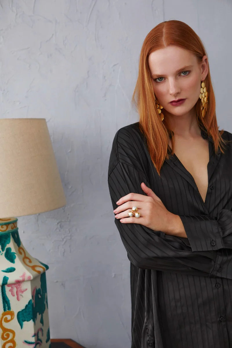 ASHIANA London | Cheyenne Gold Statement Earrings