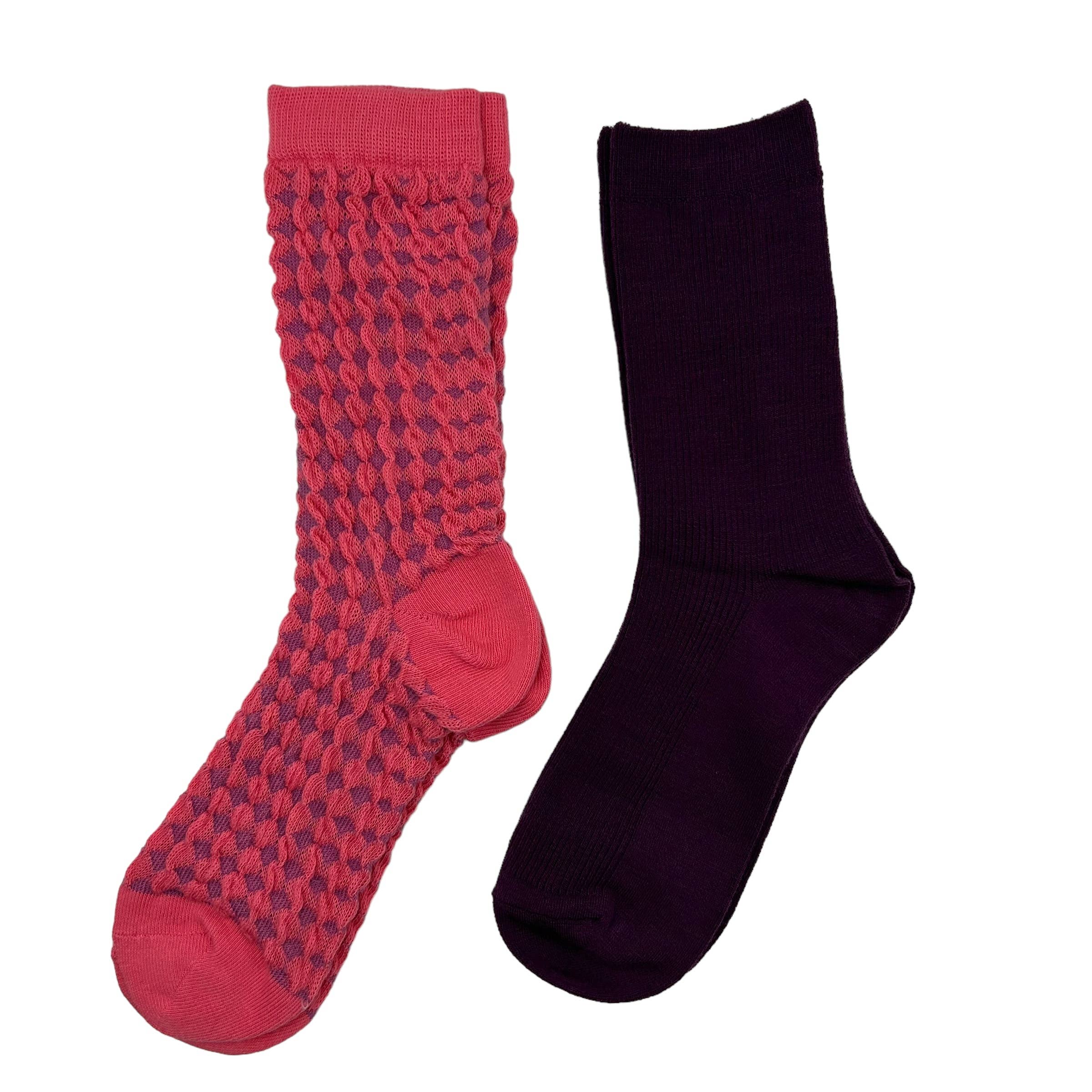 SIXTON | Pink Estoril and Purple Duo Sock Box with Insect Brooch
