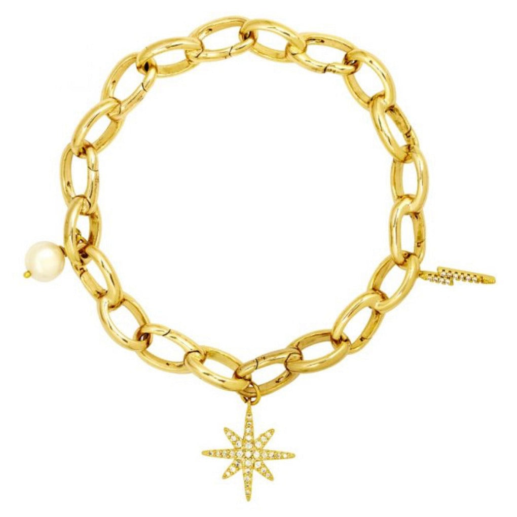 Gold Elise Open Link Chain Bracelet