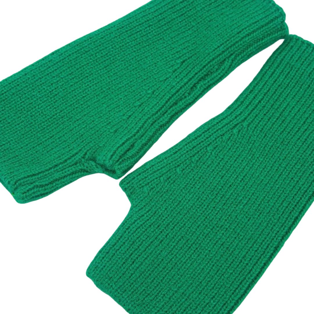 SARTA | Dylan Bright Green Ribbed Wrist Warmers / Gloves