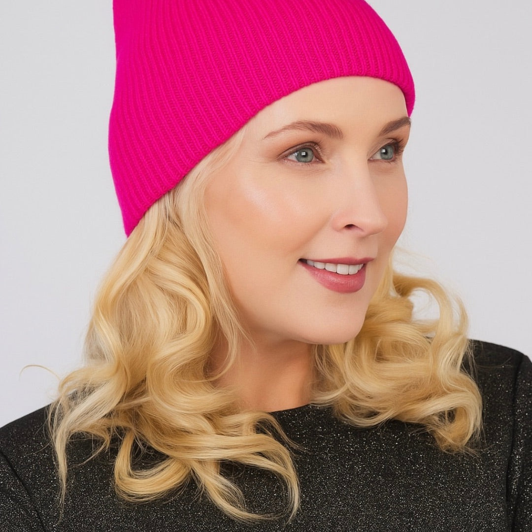 SARTA | Noelle Beanie Hat - Bright Pink