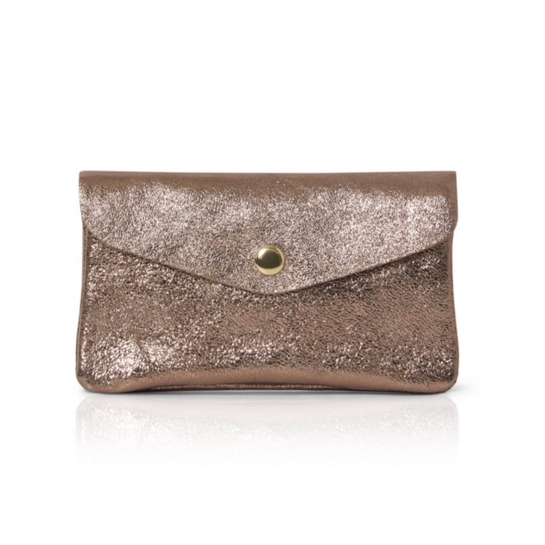 Medium metallic bronze purse