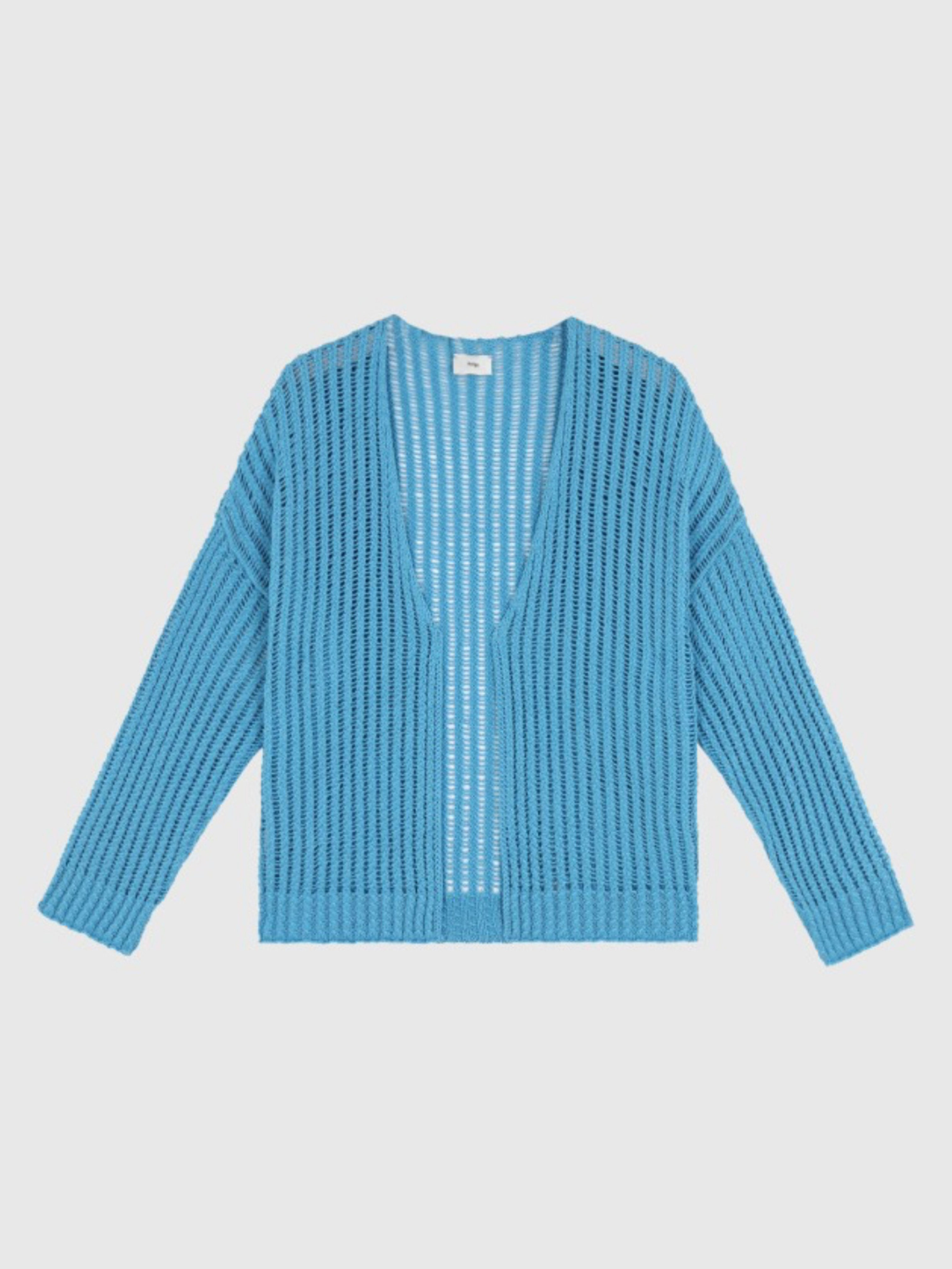 Open Knit Cardigan - Blue