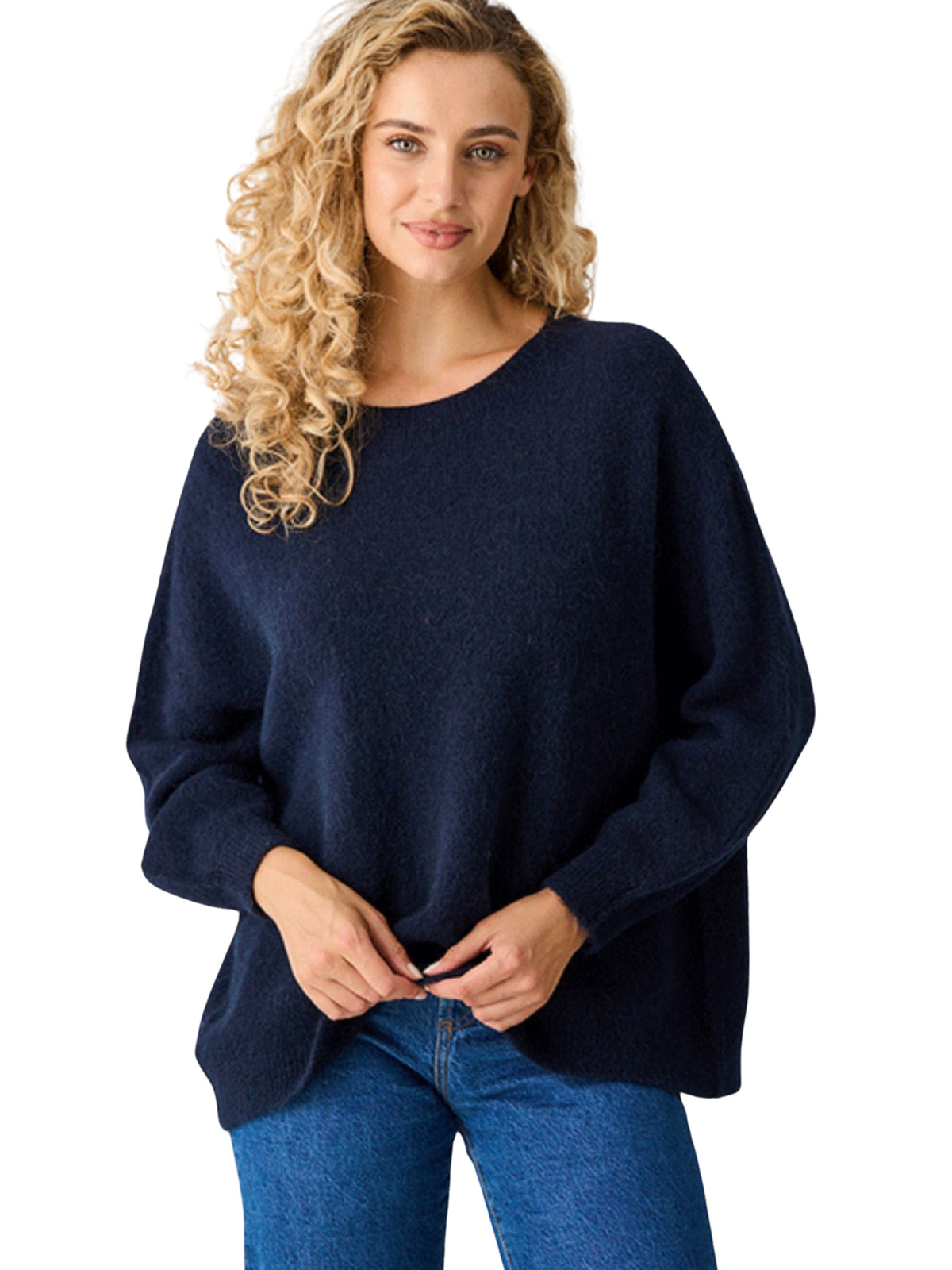 Bettina Navy Alpaca Wool Jumper