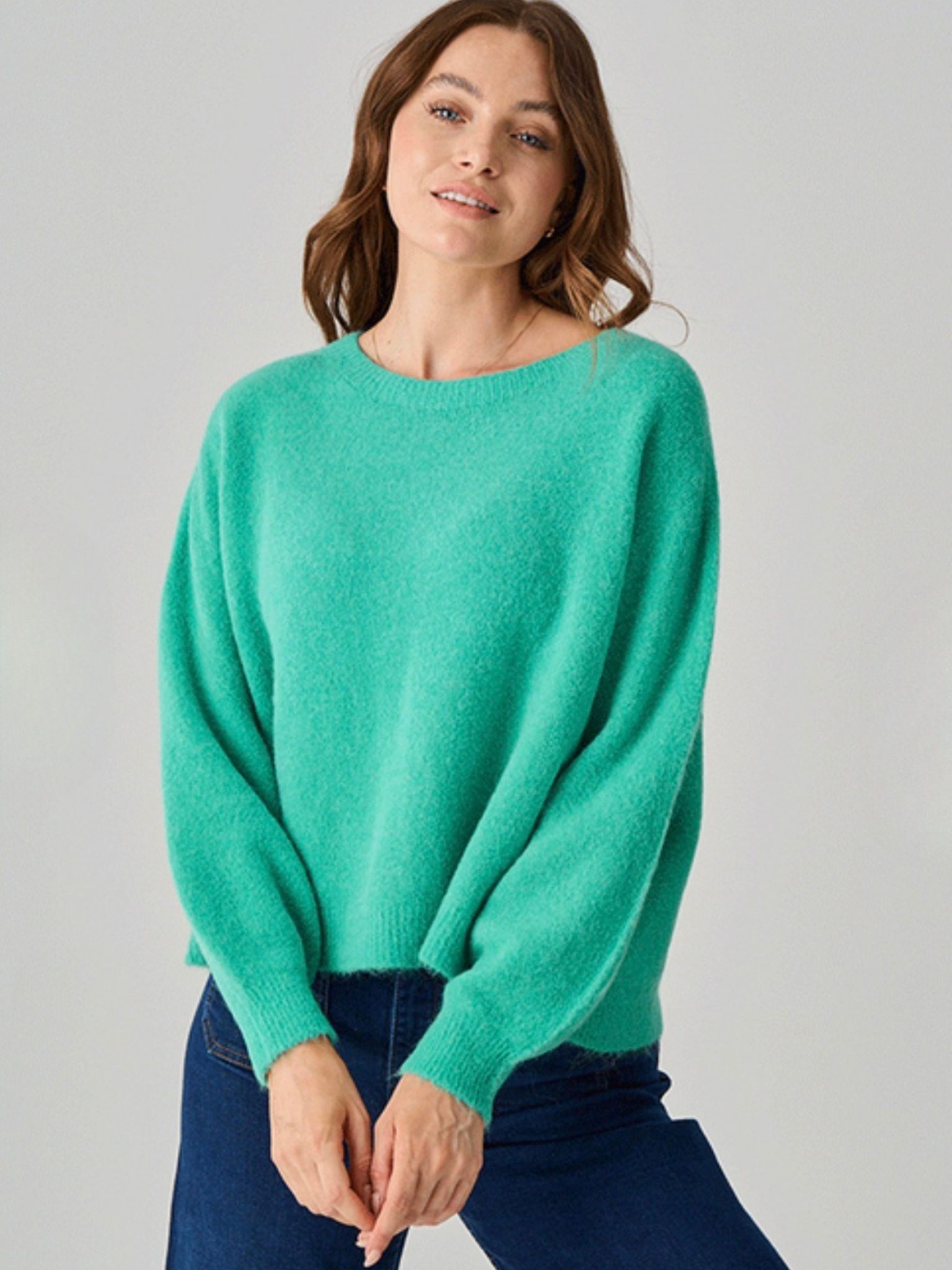 LUELLA Bettina Short Alpaca Jumper Green