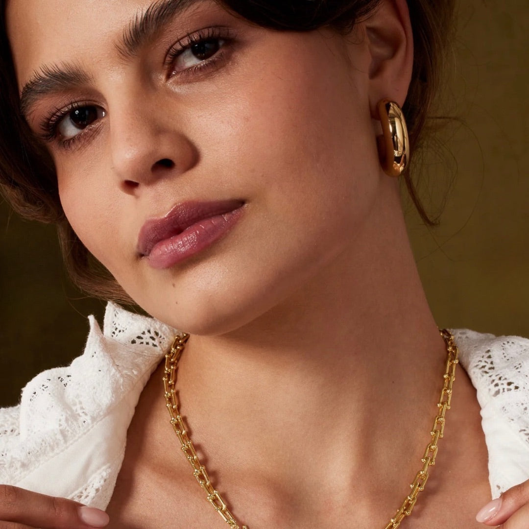 Gold Chunky Hoop Earrings