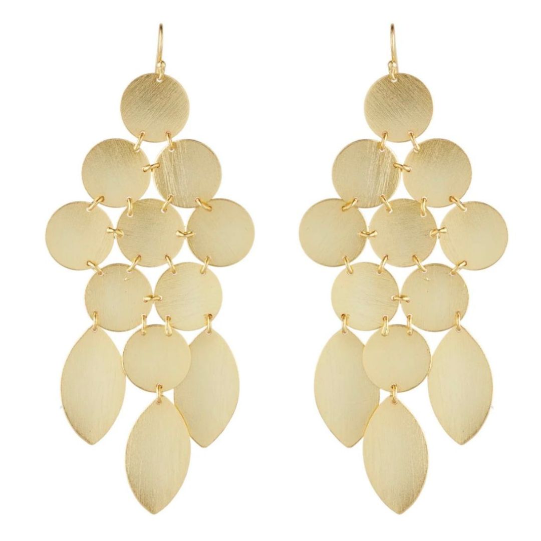 ASHIANA London | Cheyenne Gold Chandelier Statement Earrings