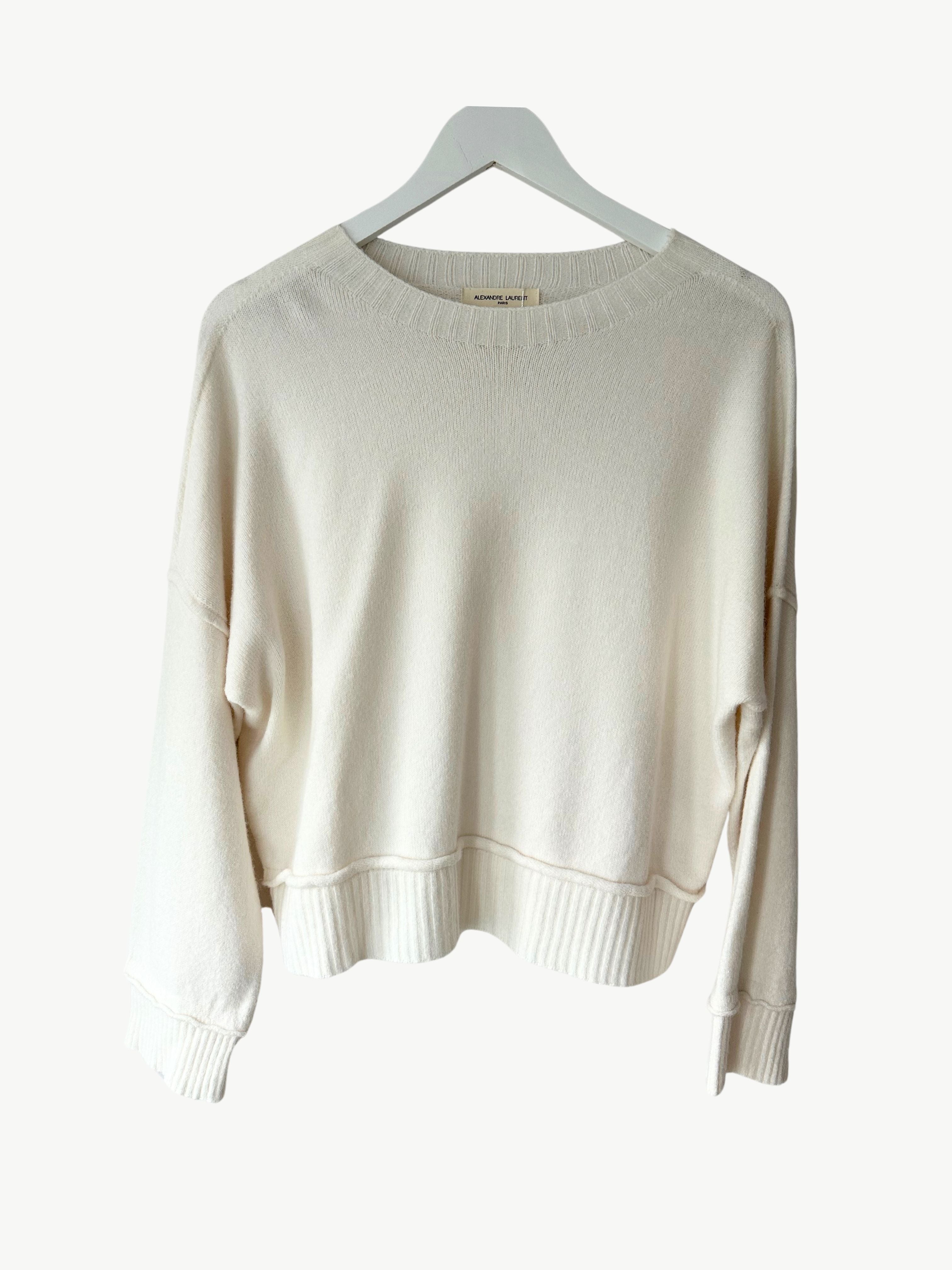 Cream Soft Cropped Knitted Jumper