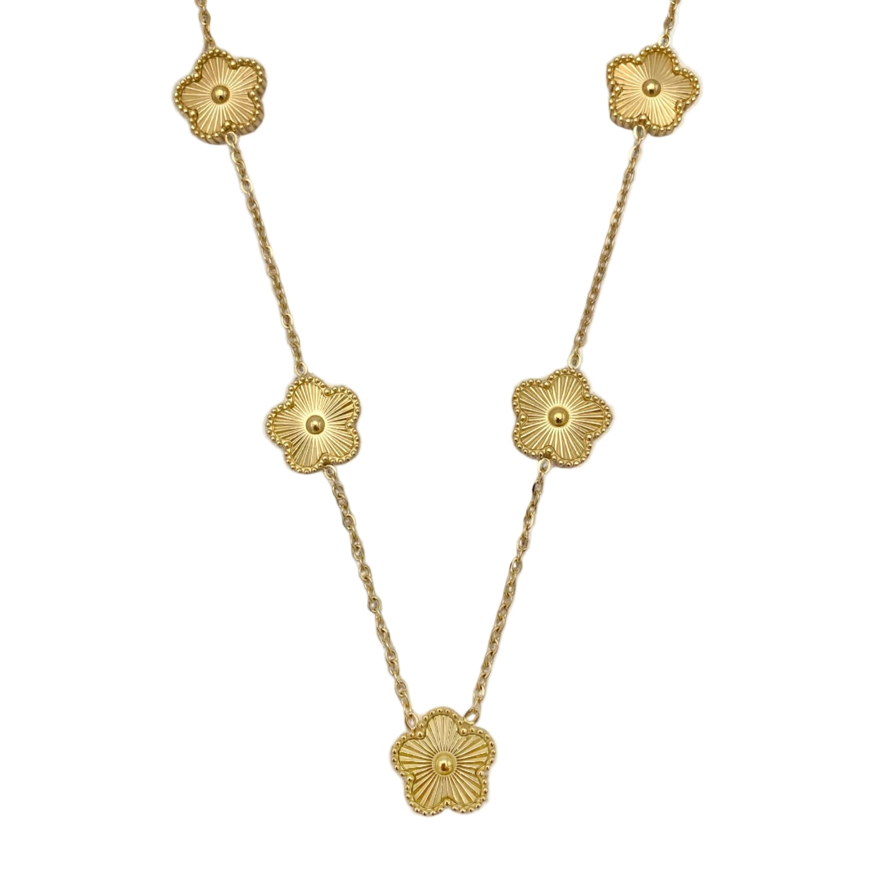 Gold Floral Pendant Necklace Van Cleef & Arpels
