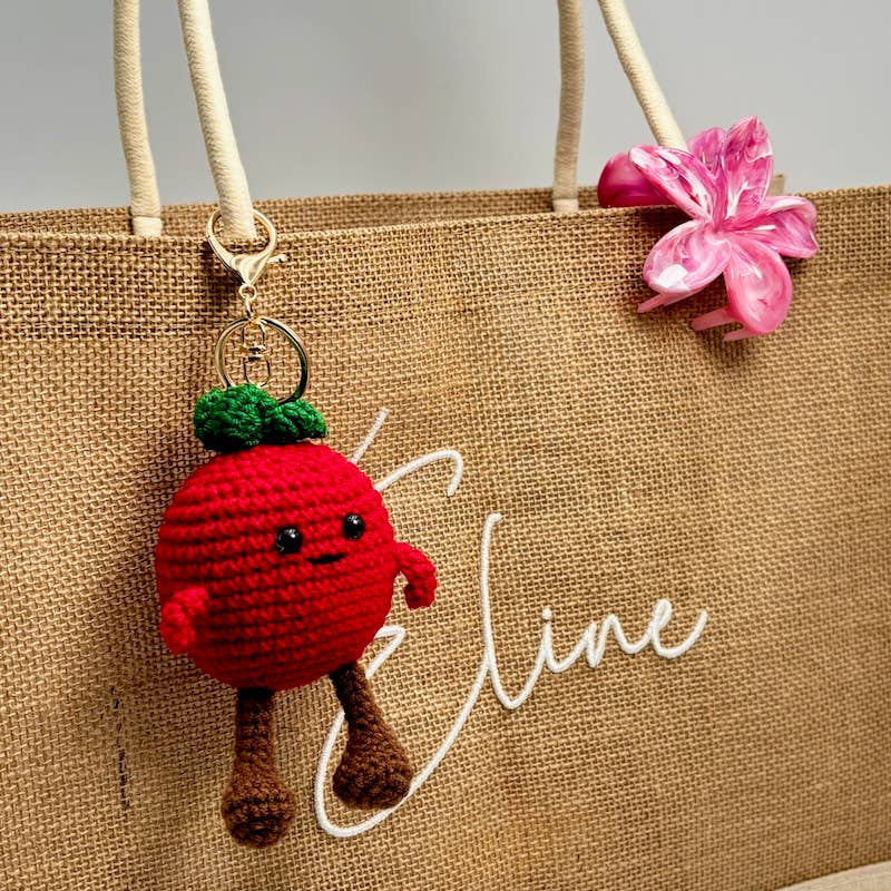 Crochet Tomato Bag Accessories and Keychain
