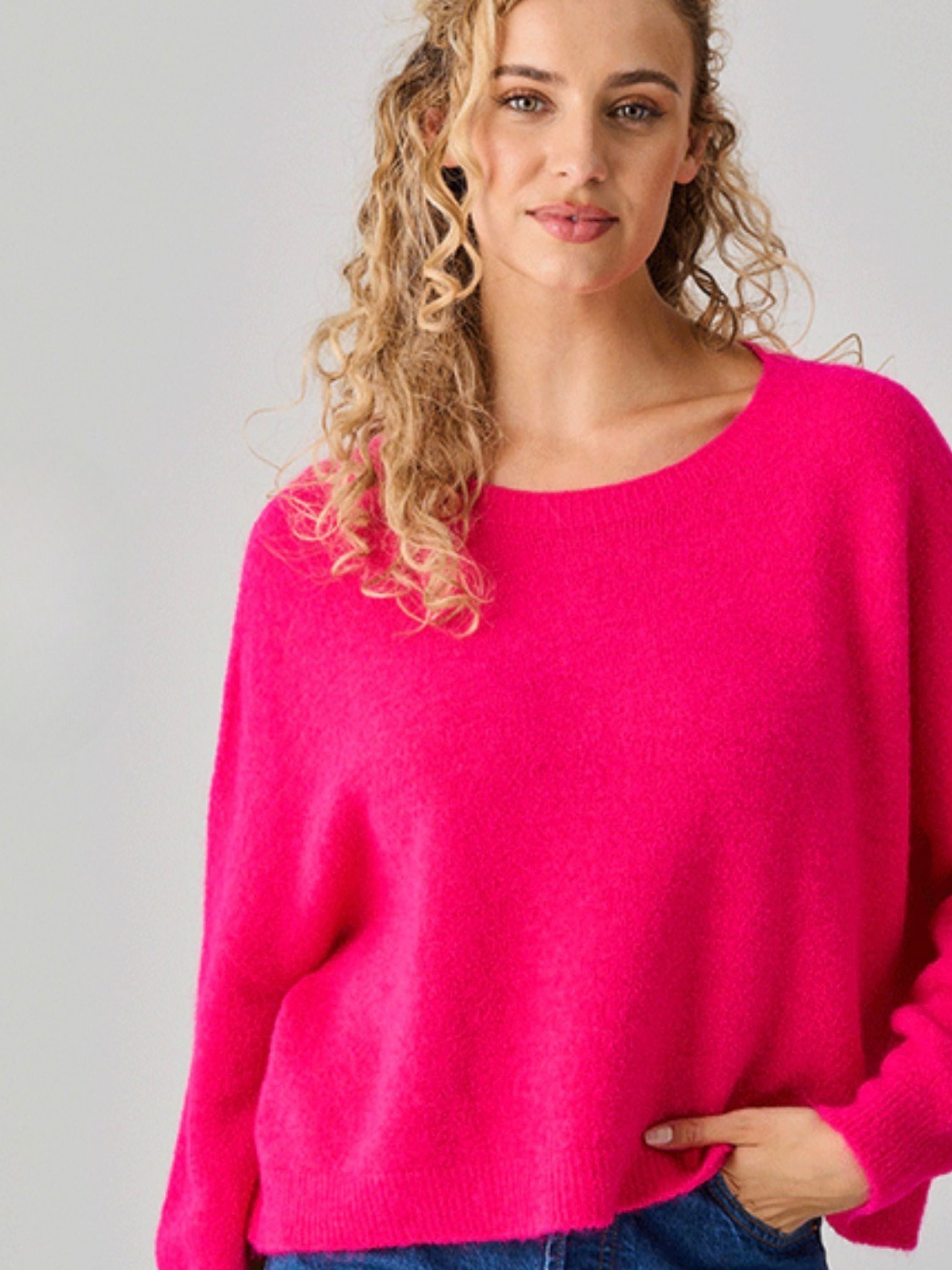 Bettina Short Alpaca Jumper Dark Fuchsia Luella 