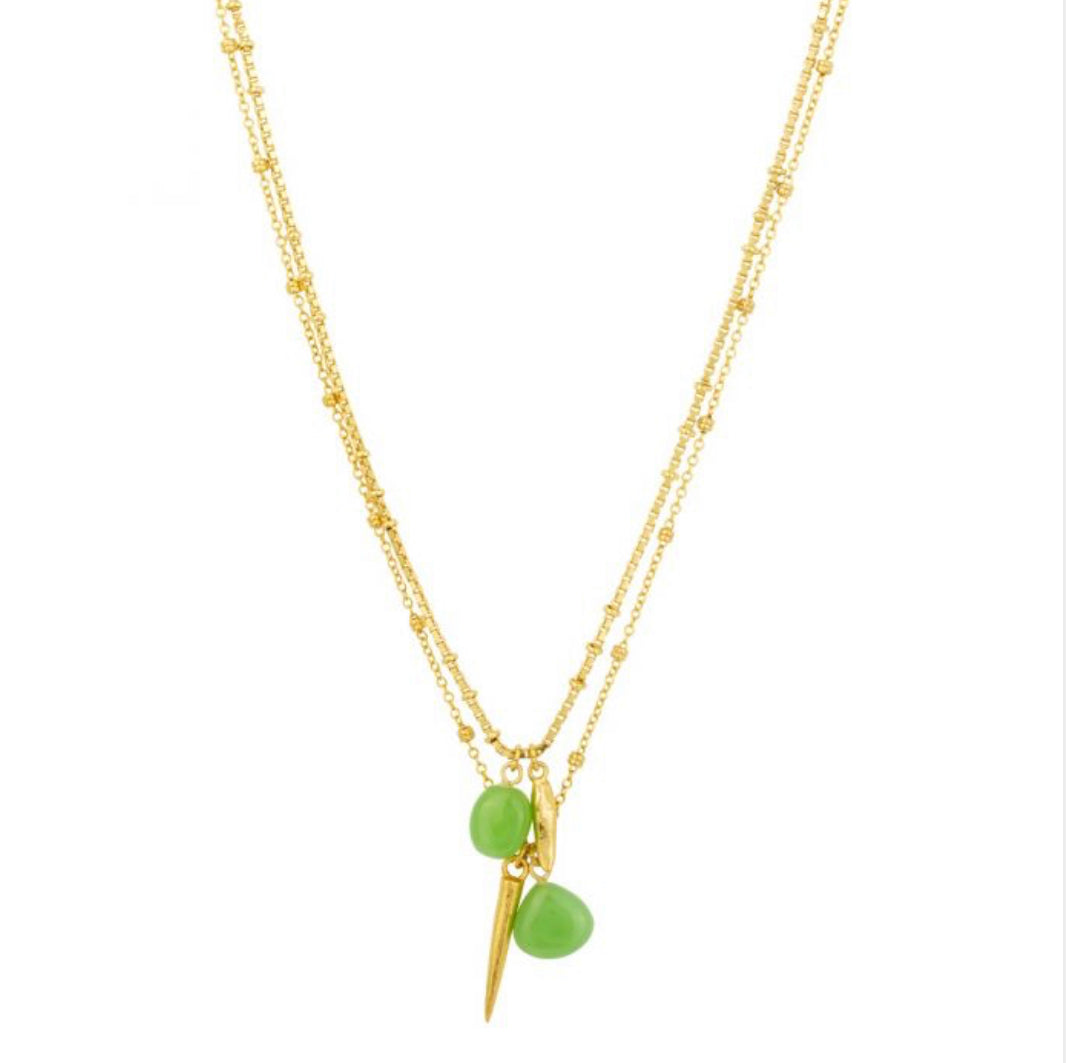 eden apple green gold necklace ashiana london