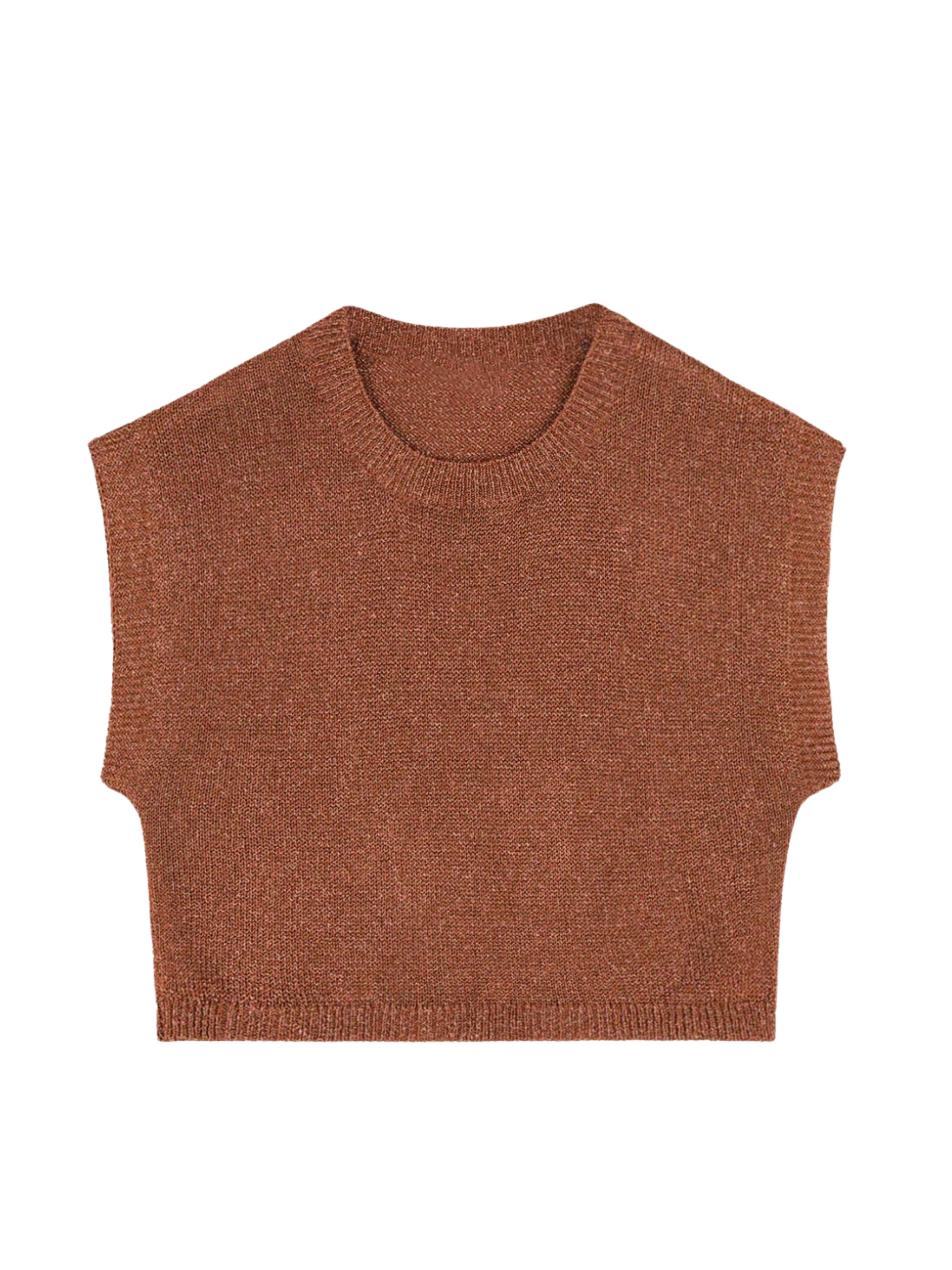 Caramel Brown knit tank top