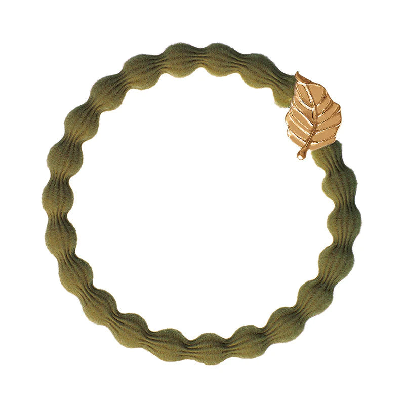 olive green and gold leaf hair band by eloise