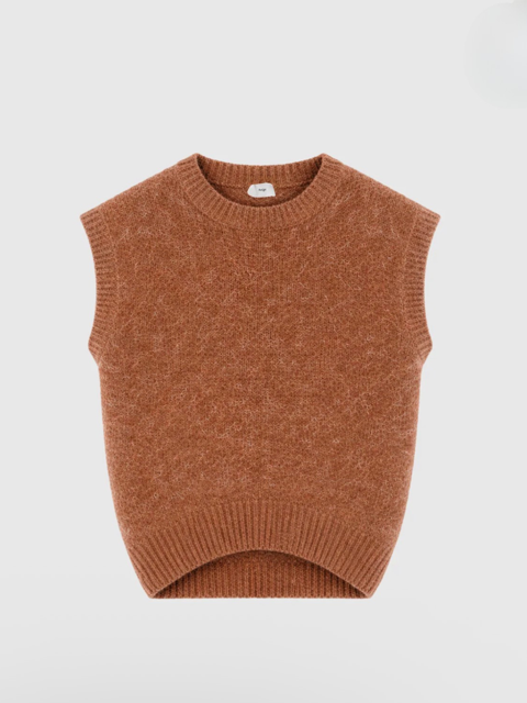 Brown caramel knit vest