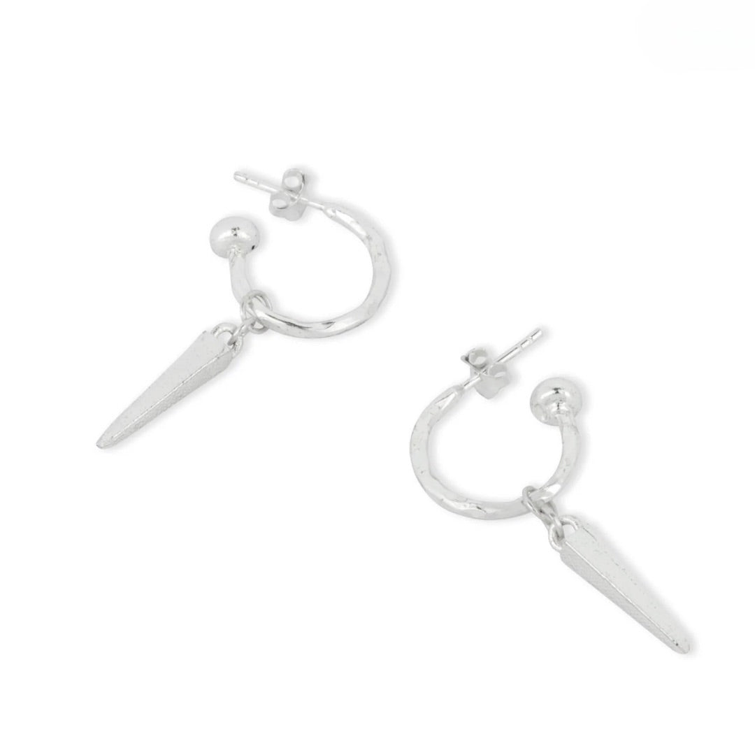 Luca Silver Earrings with Spikes