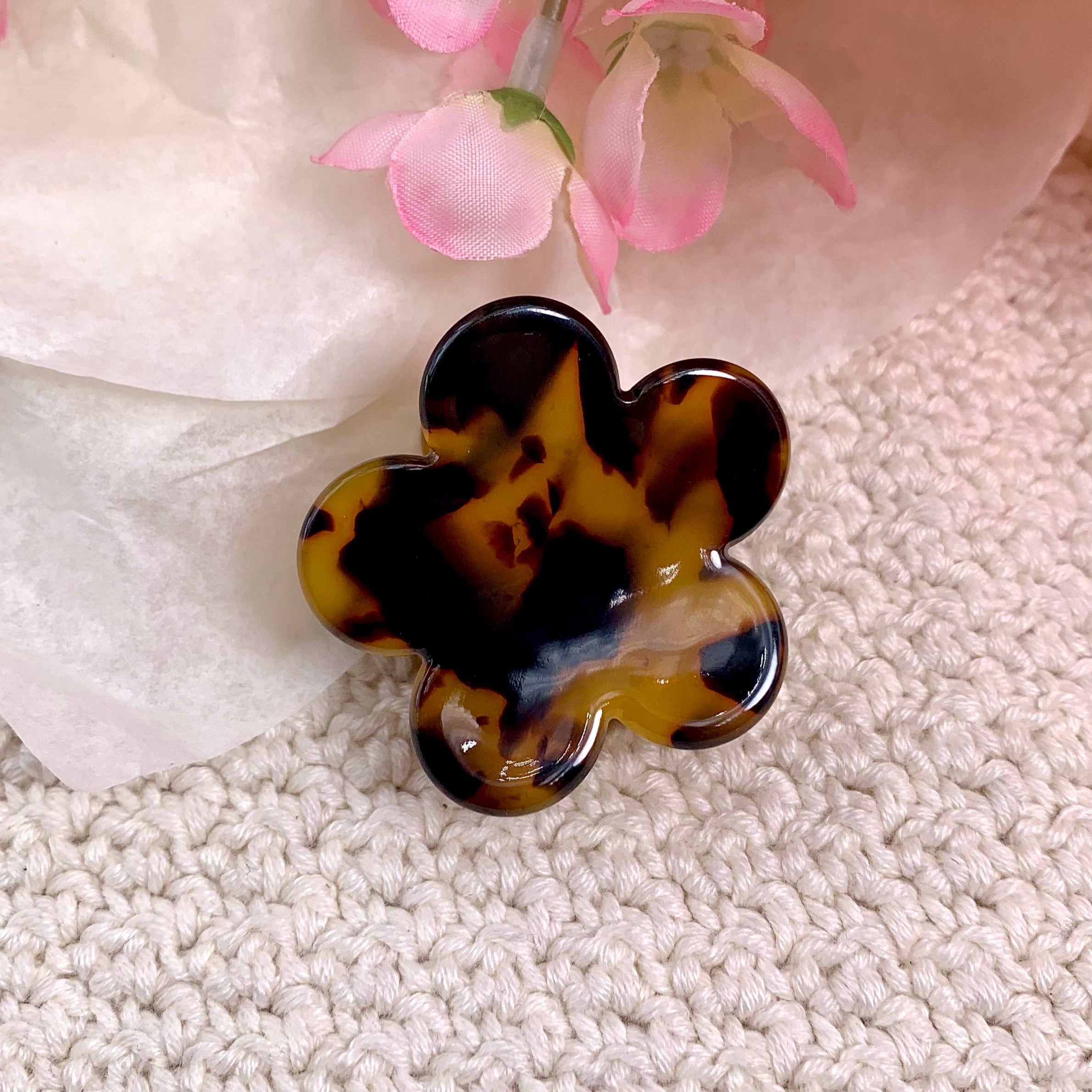 Mini Leopard Flower Claw Clip
