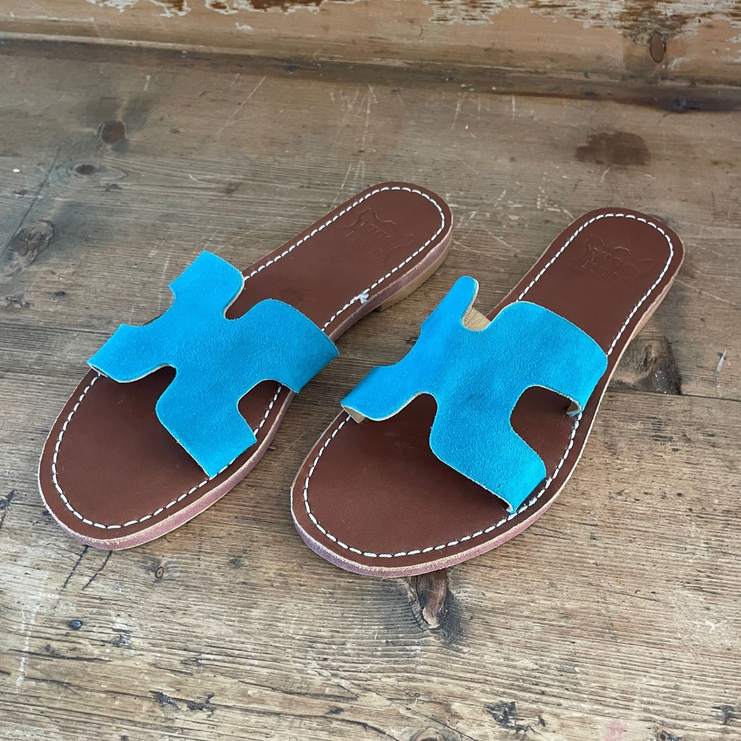 Moroccan Turquoise Leather Sandals