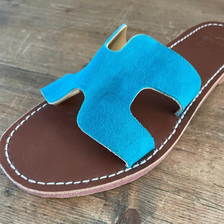 Moroccan Turquoise Leather Sandals