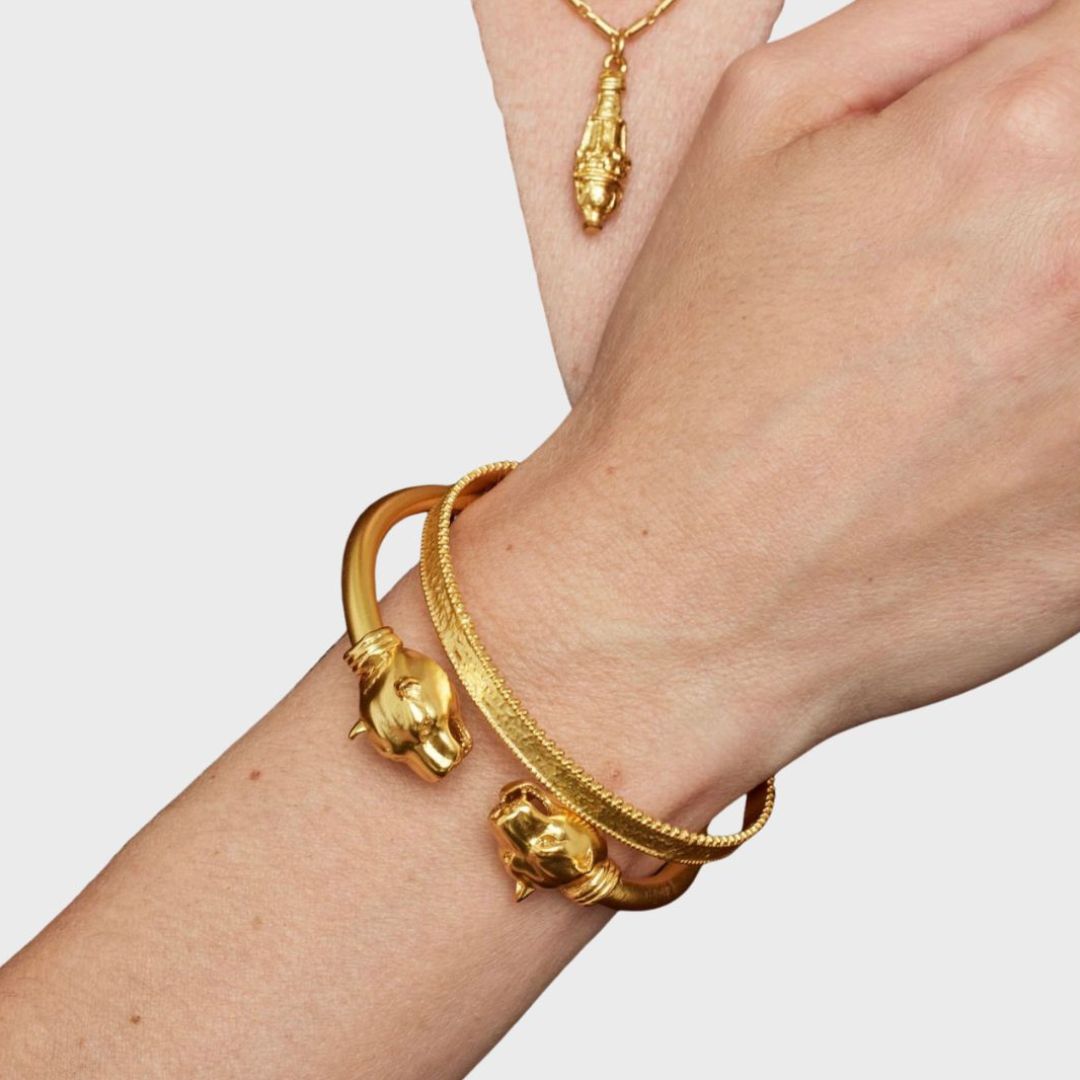 Panther Gold Plate Bangle